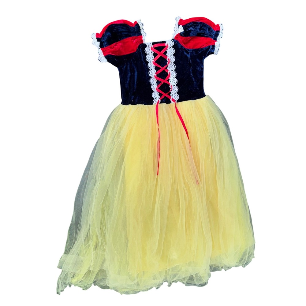 Trish Scully Child Costume Dress Kids 10 Yellow Blue Excellent Snow White Tulle